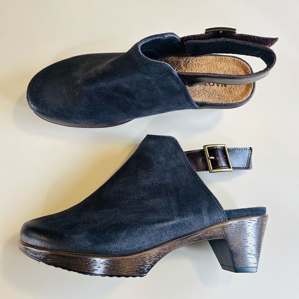 NWOT - NAOT Charcoal Halter-Top Clogs / Mules